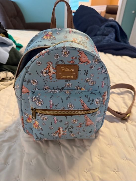 Disney Handbags - Disney Light Blue Floral Winnie the Pooh Mini Backpack